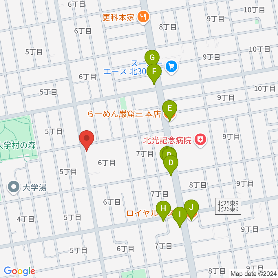 HIT STUDIO周辺のファミレス・ファーストフード一覧地図