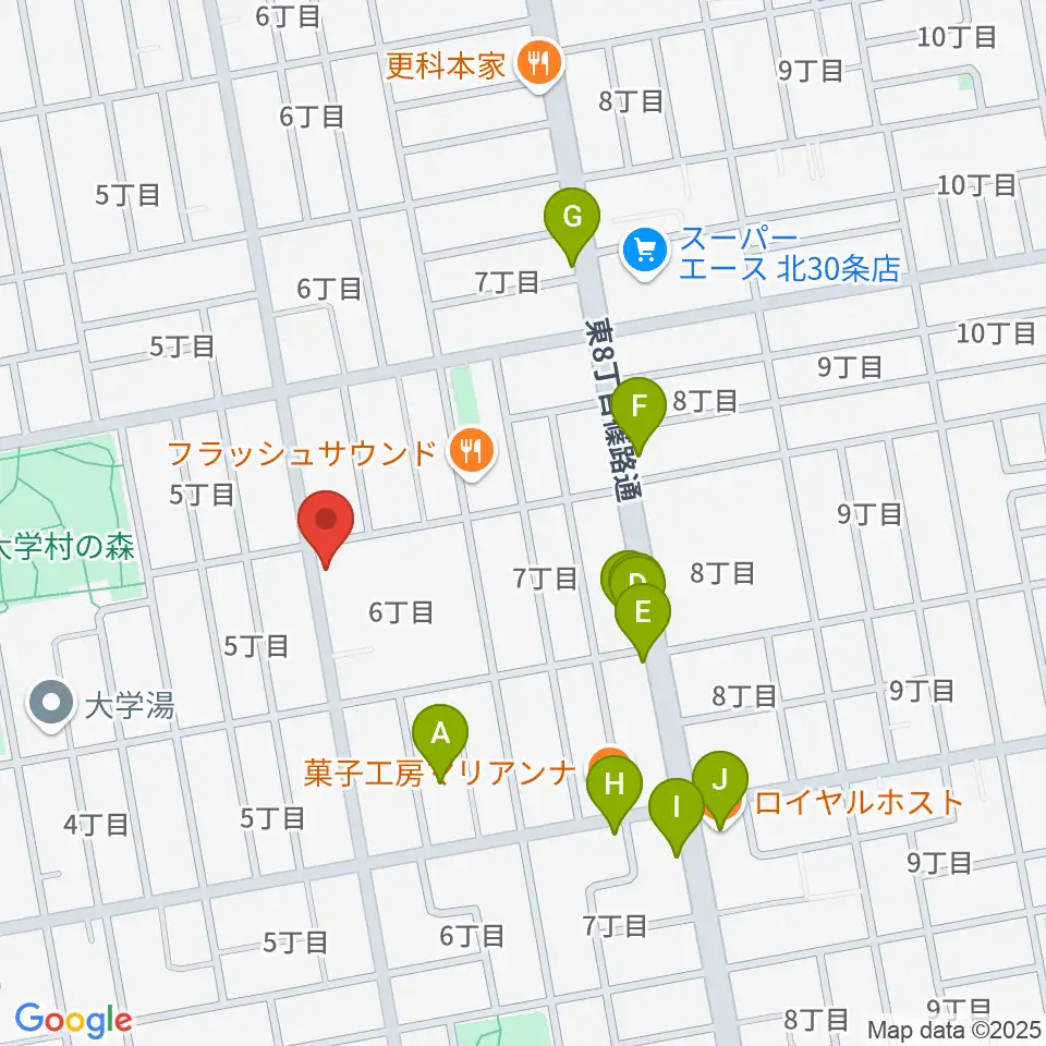 HIT STUDIO周辺のファミレス・ファーストフード一覧地図