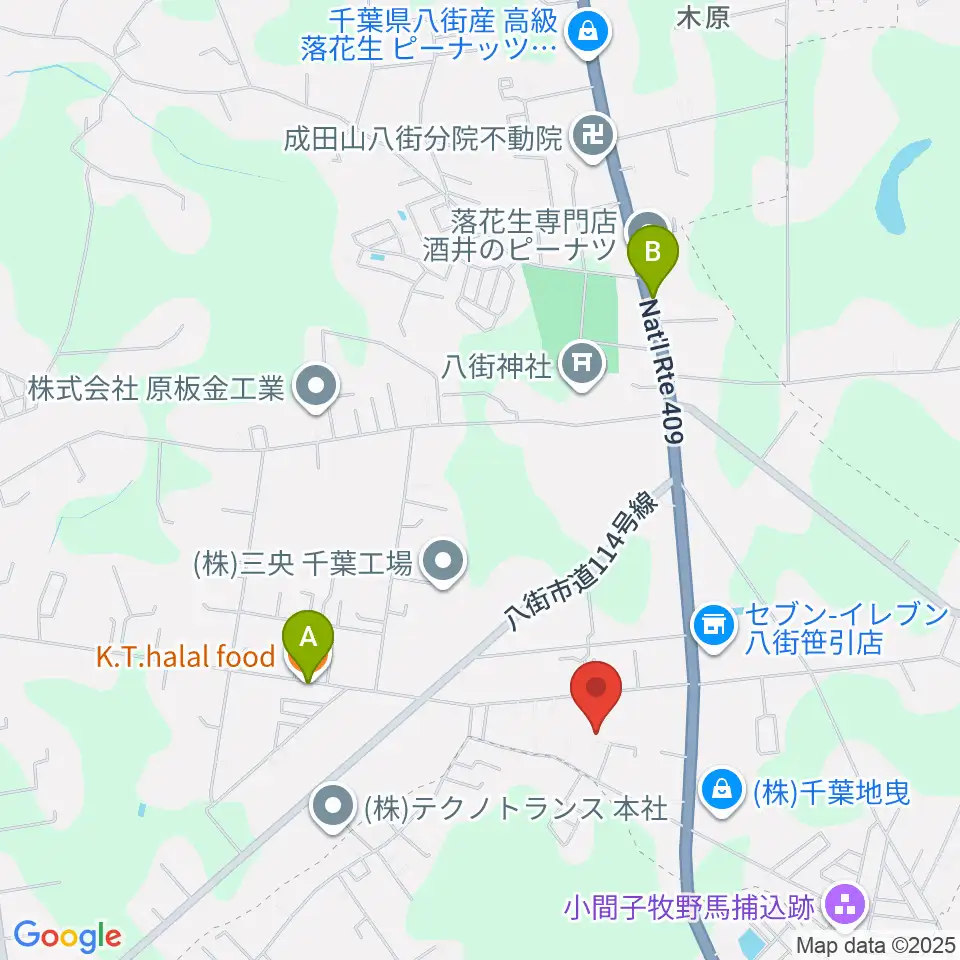 音楽スタジオ エスペラント周辺のファミレス・ファーストフード一覧地図