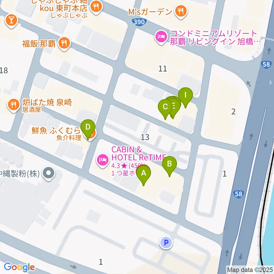 studio HYBRID周辺のファミレス・ファーストフード一覧地図