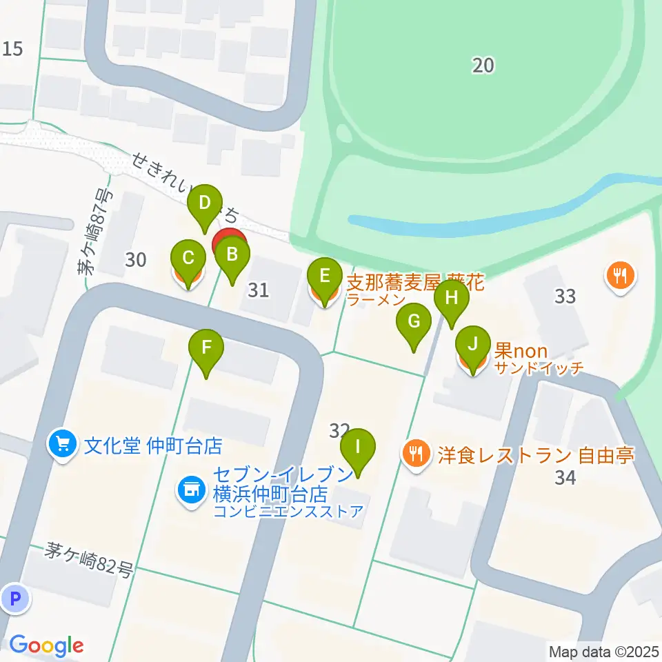 スタジオオーパーツ周辺のファミレス・ファーストフード一覧地図