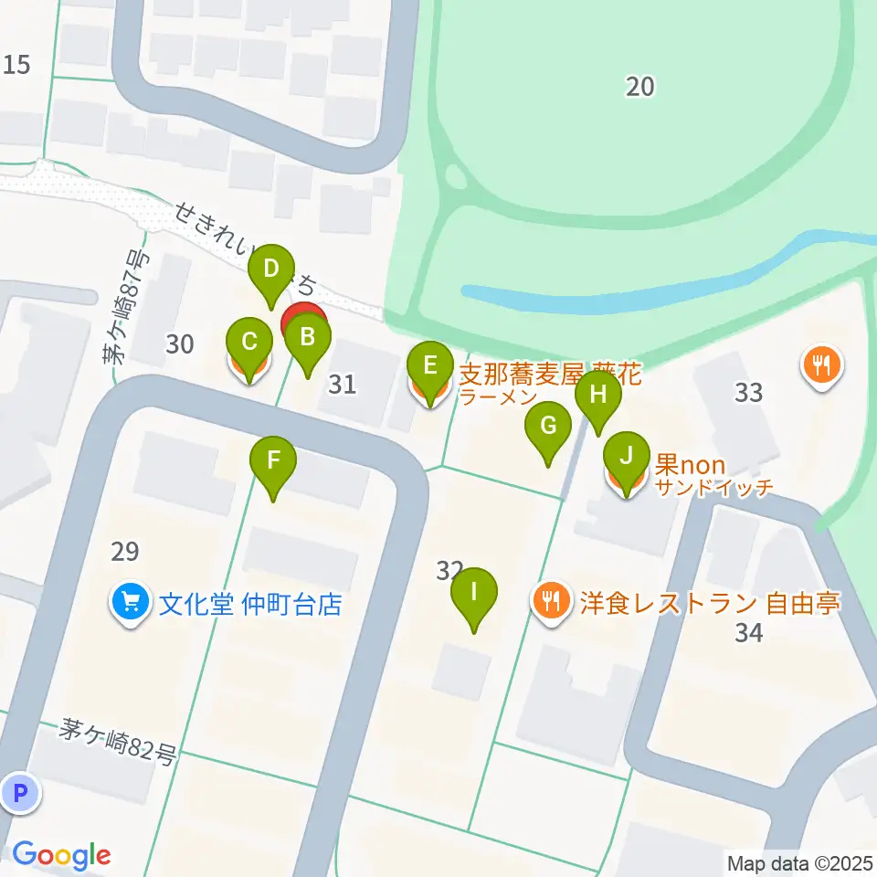 スタジオオーパーツ周辺のファミレス・ファーストフード一覧地図