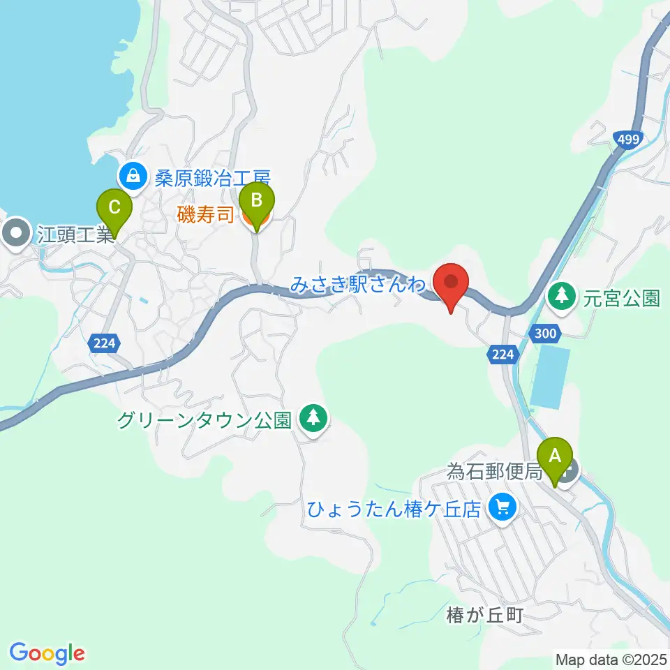 長崎市三和公民館周辺のファミレス・ファーストフード一覧地図