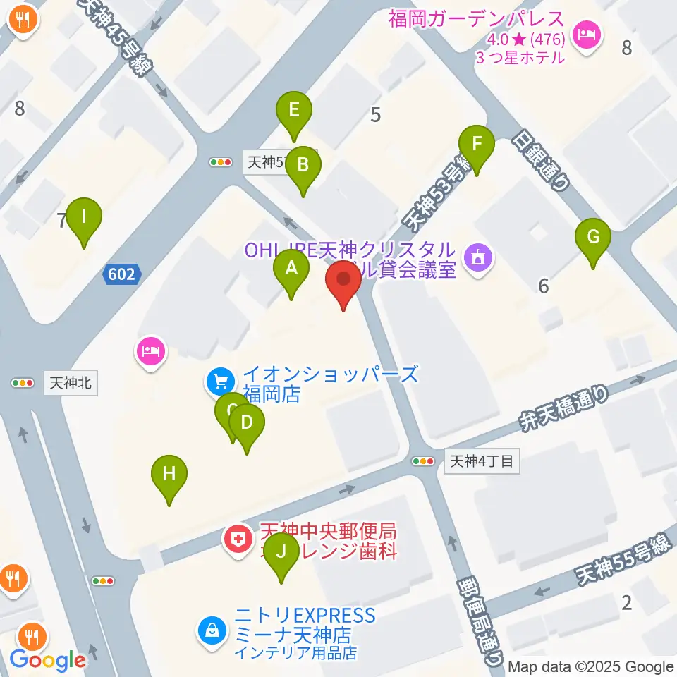 パブリックスペース四次元周辺のファミレス・ファーストフード一覧地図
