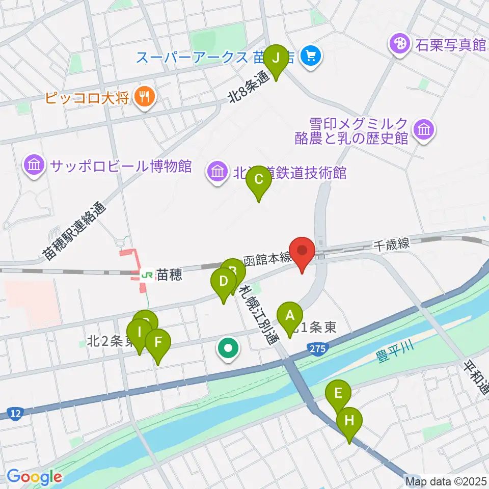 スタジオクリーム周辺のファミレス・ファーストフード一覧地図