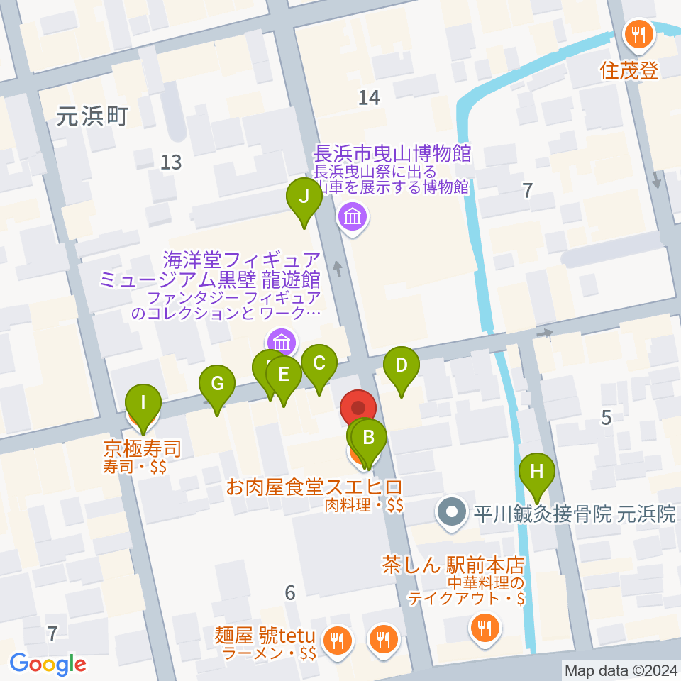 きたむらカワイ音楽教室周辺のファミレス・ファーストフード一覧地図