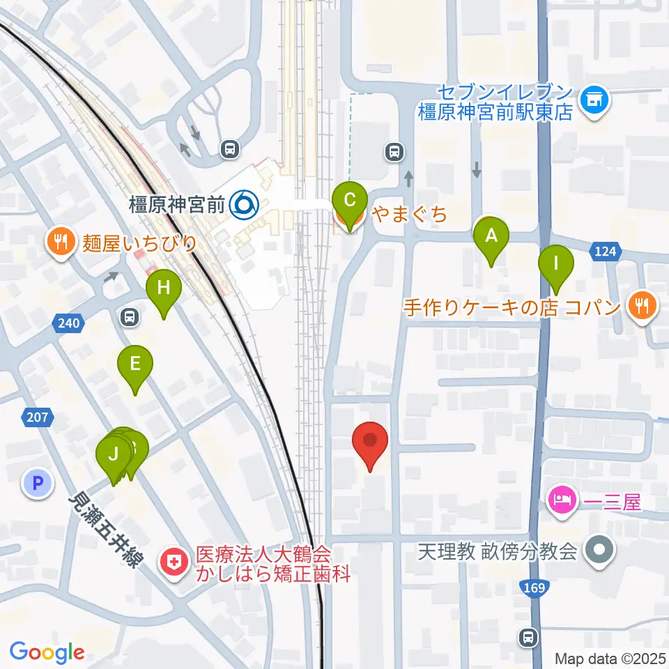 橋本楽器ローレンス音楽教室周辺のファミレス・ファーストフード一覧地図