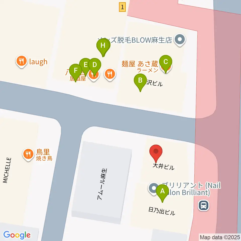 デコ・ミュージック周辺のファミレス・ファーストフード一覧地図