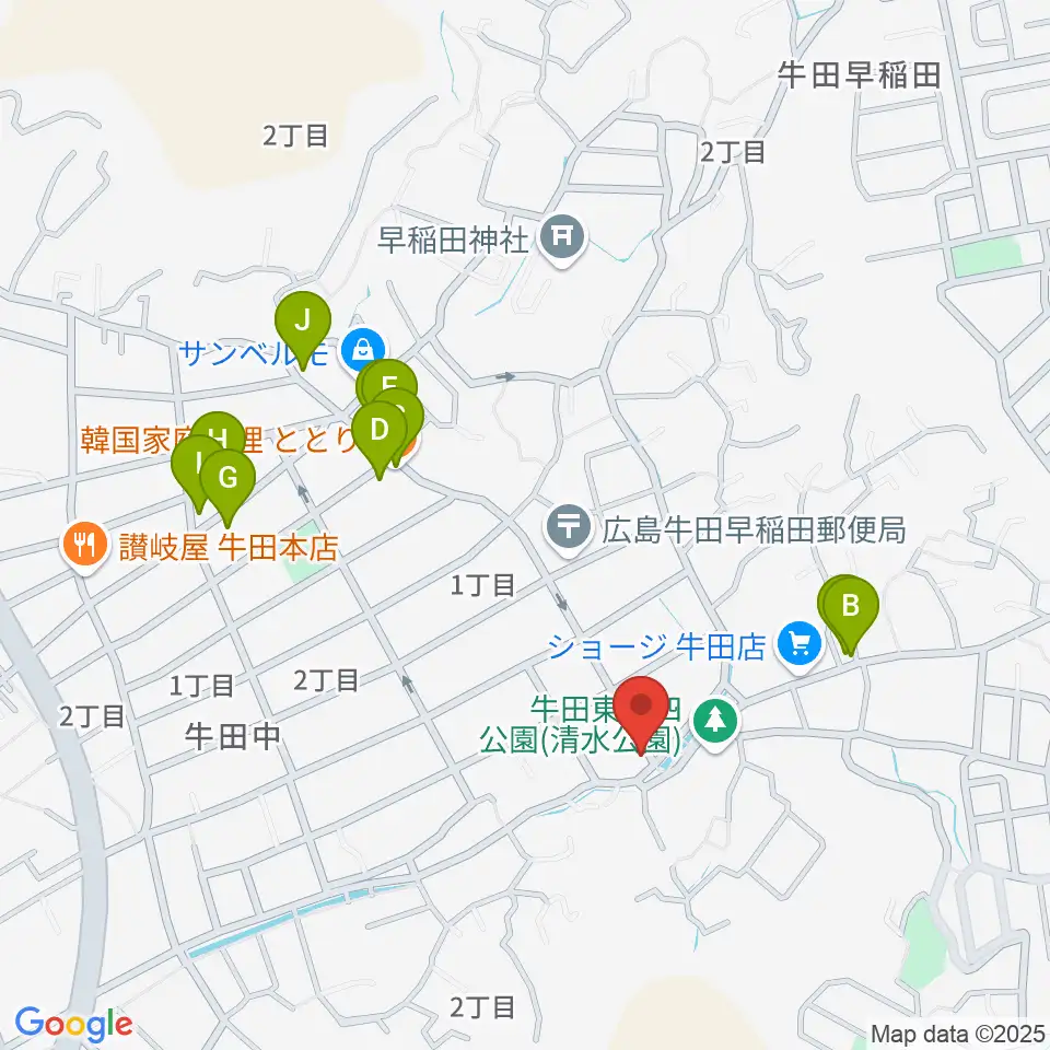 Miu音楽アカデミー周辺のファミレス・ファーストフード一覧地図