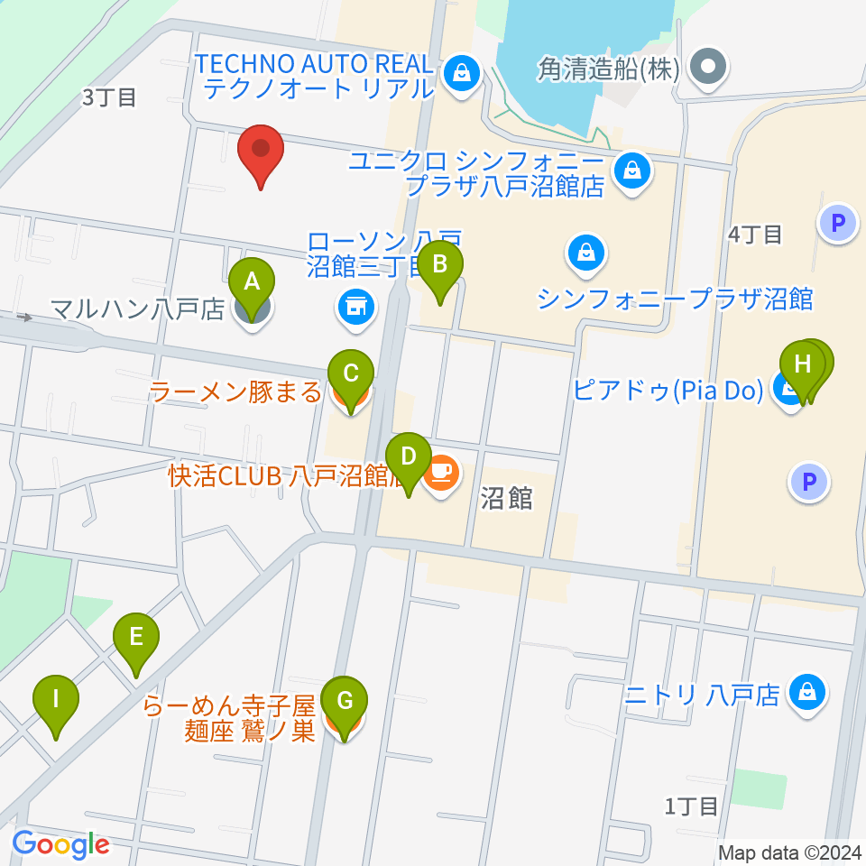 サウンドクリエイト周辺のファミレス・ファーストフード一覧地図