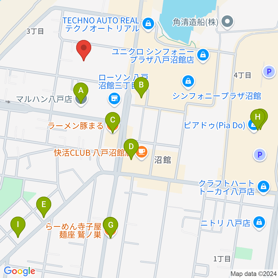 サウンドクリエイト周辺のファミレス・ファーストフード一覧地図