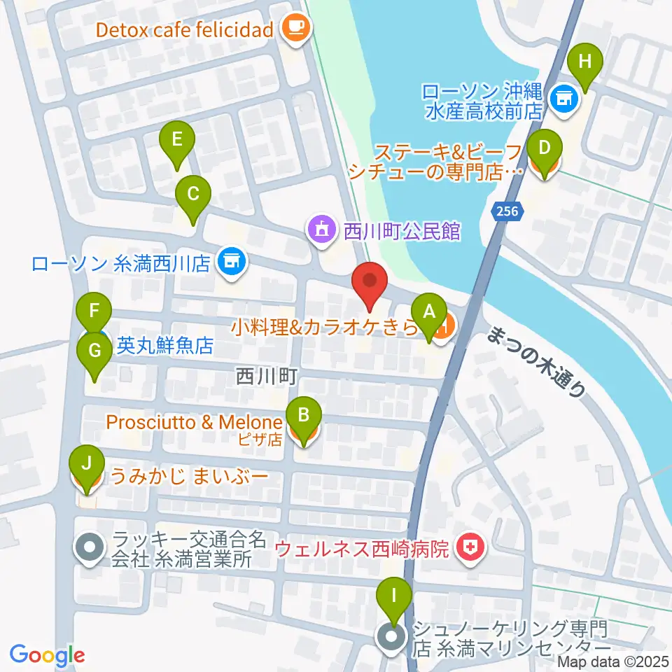 森の音楽館周辺のファミレス・ファーストフード一覧地図