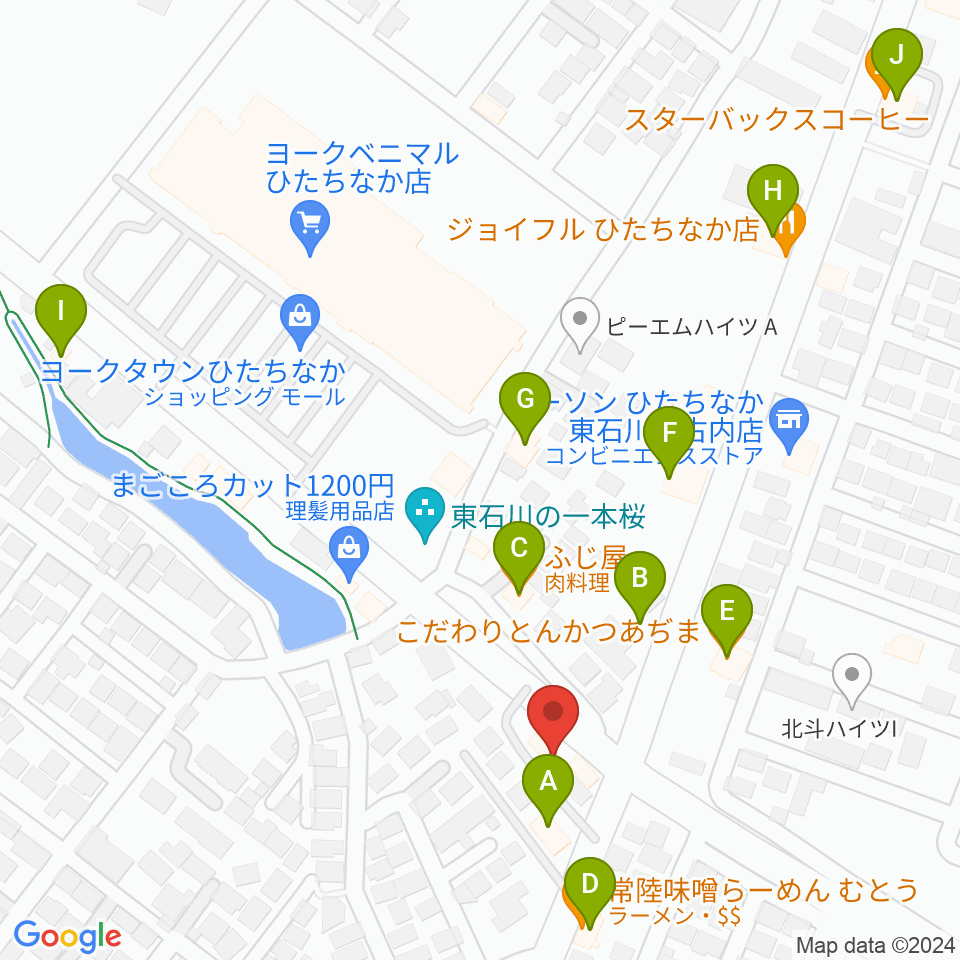 スタジオ音楽工房周辺のファミレス・ファーストフード一覧地図