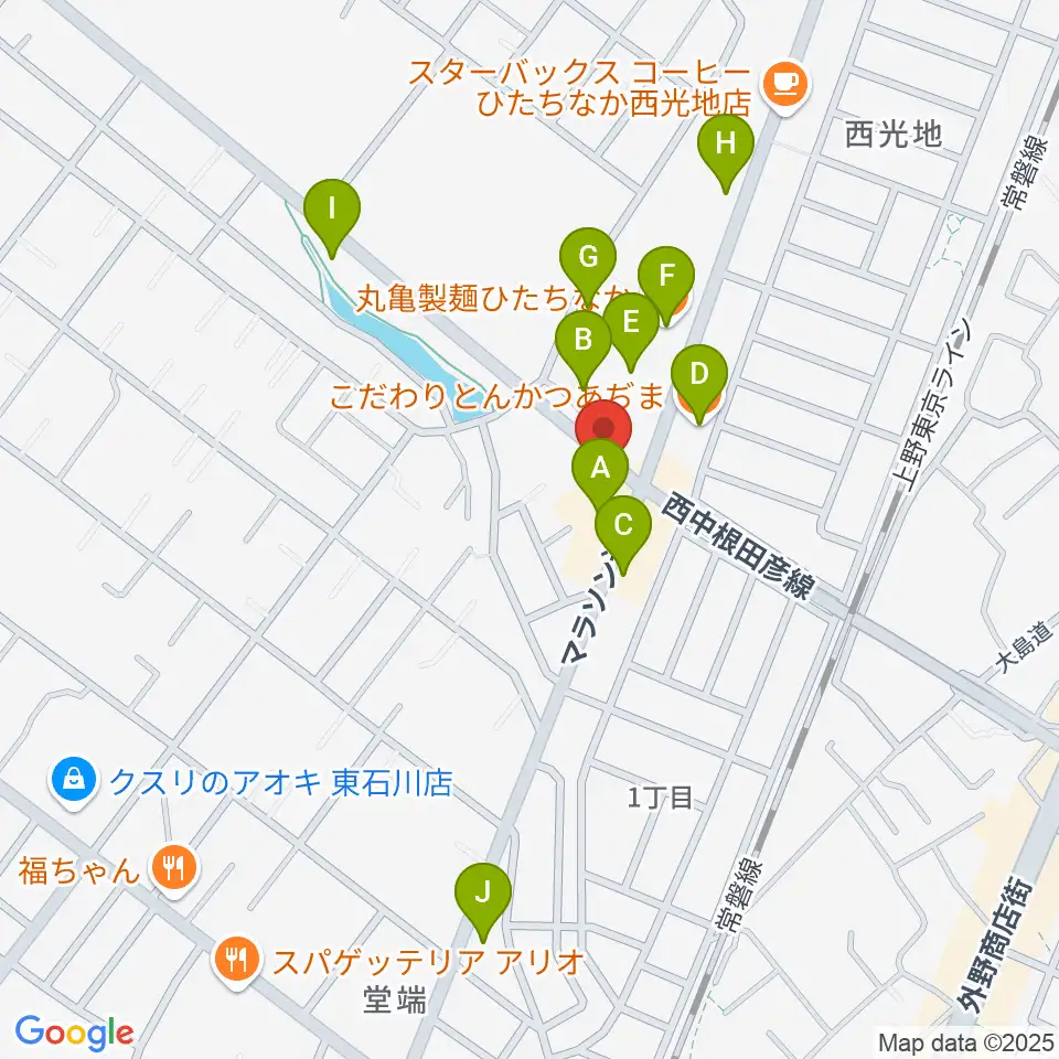 スタジオ音楽工房周辺のファミレス・ファーストフード一覧地図