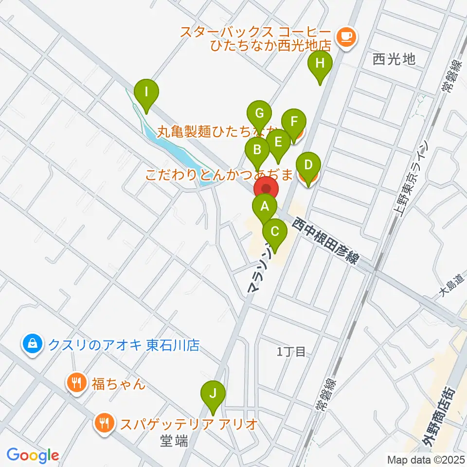 スタジオ音楽工房周辺のファミレス・ファーストフード一覧地図
