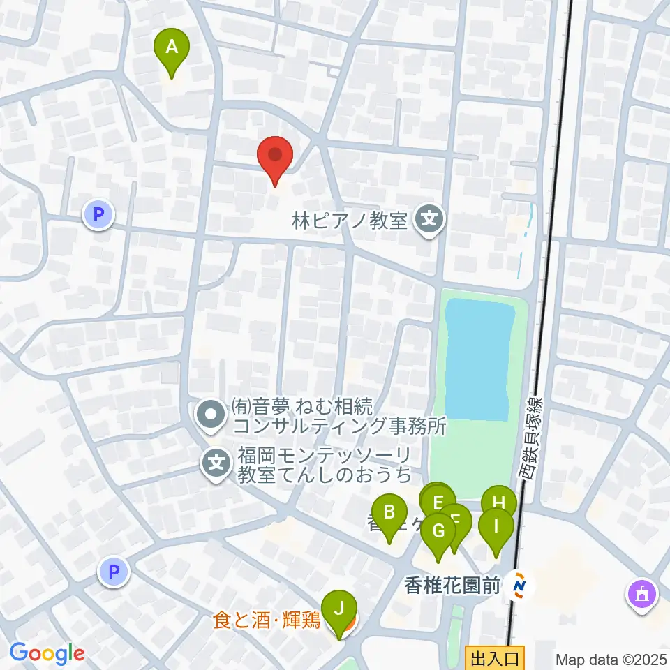 香住ケ丘ミュージック・スクール周辺のファミレス・ファーストフード一覧地図