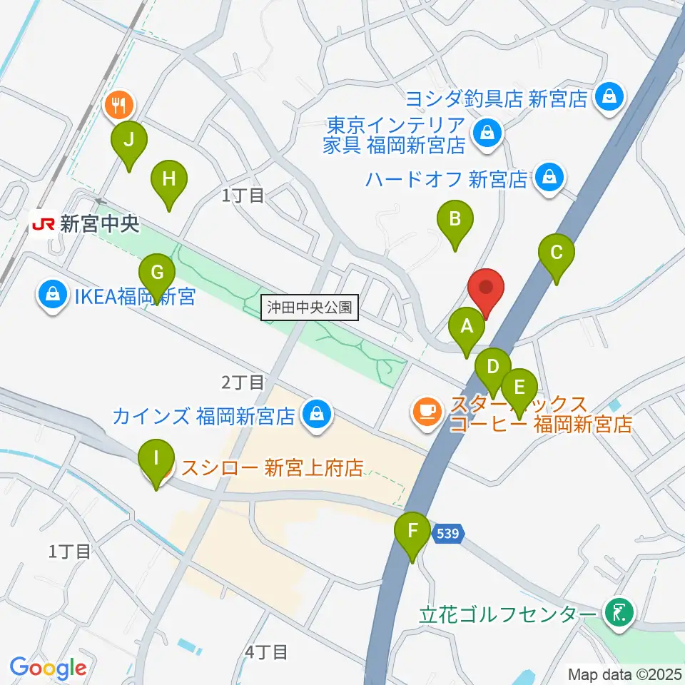 MUSIC STUDIO BEBOP周辺のファミレス・ファーストフード一覧地図