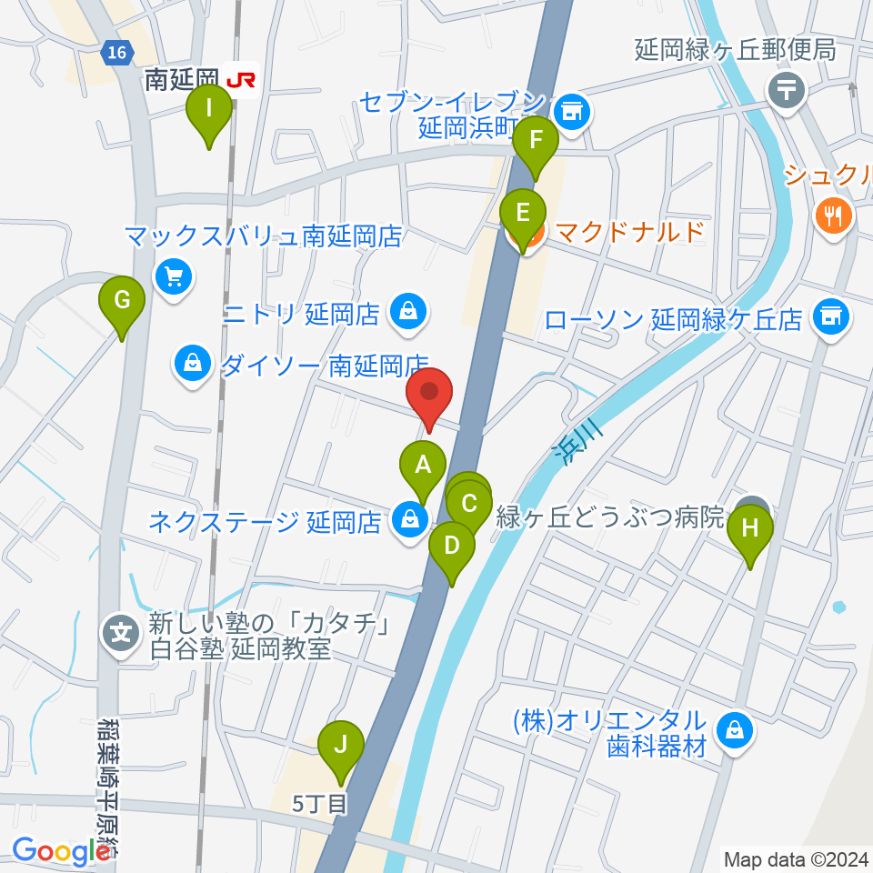 カジオンスタジオ 音楽教室周辺のファミレス・ファーストフード一覧地図