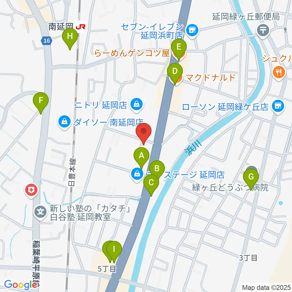 カジオンスタジオ 音楽教室周辺のファミレス・ファーストフード一覧地図