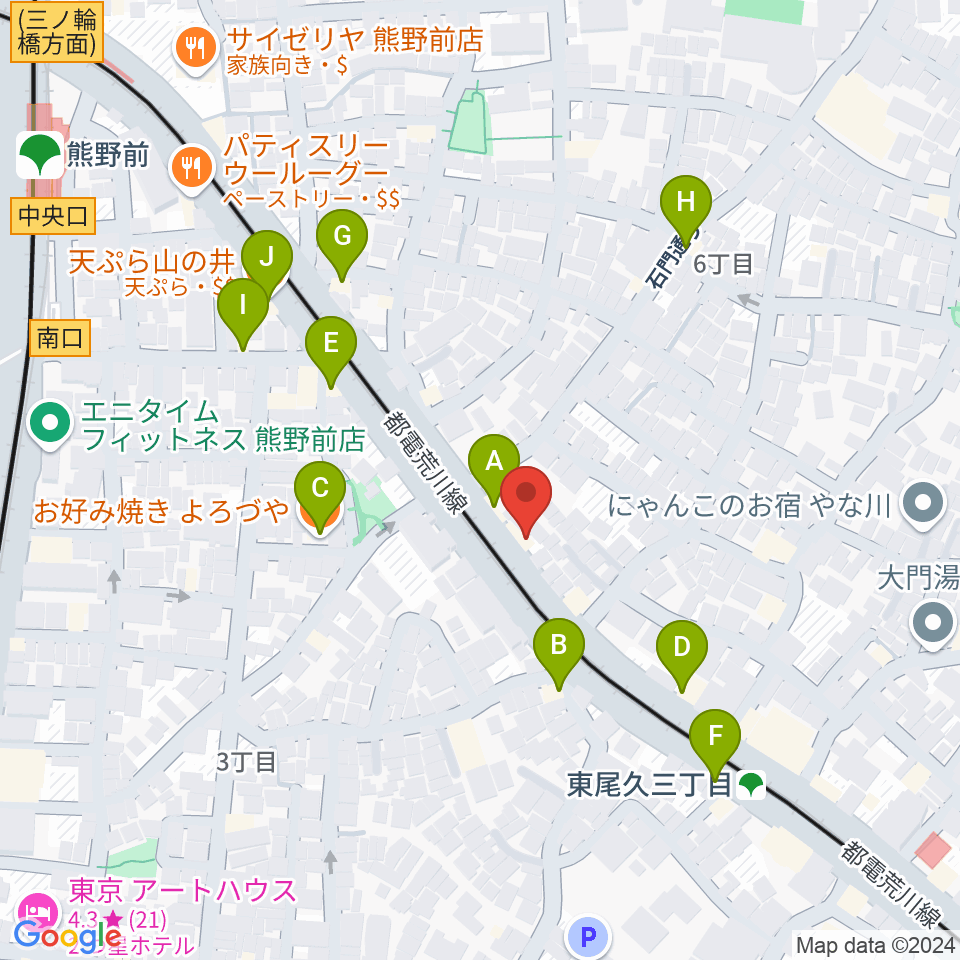 三味線かとう周辺のファミレス・ファーストフード一覧地図