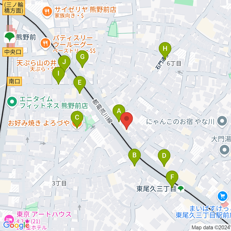 三味線かとう周辺のファミレス・ファーストフード一覧地図