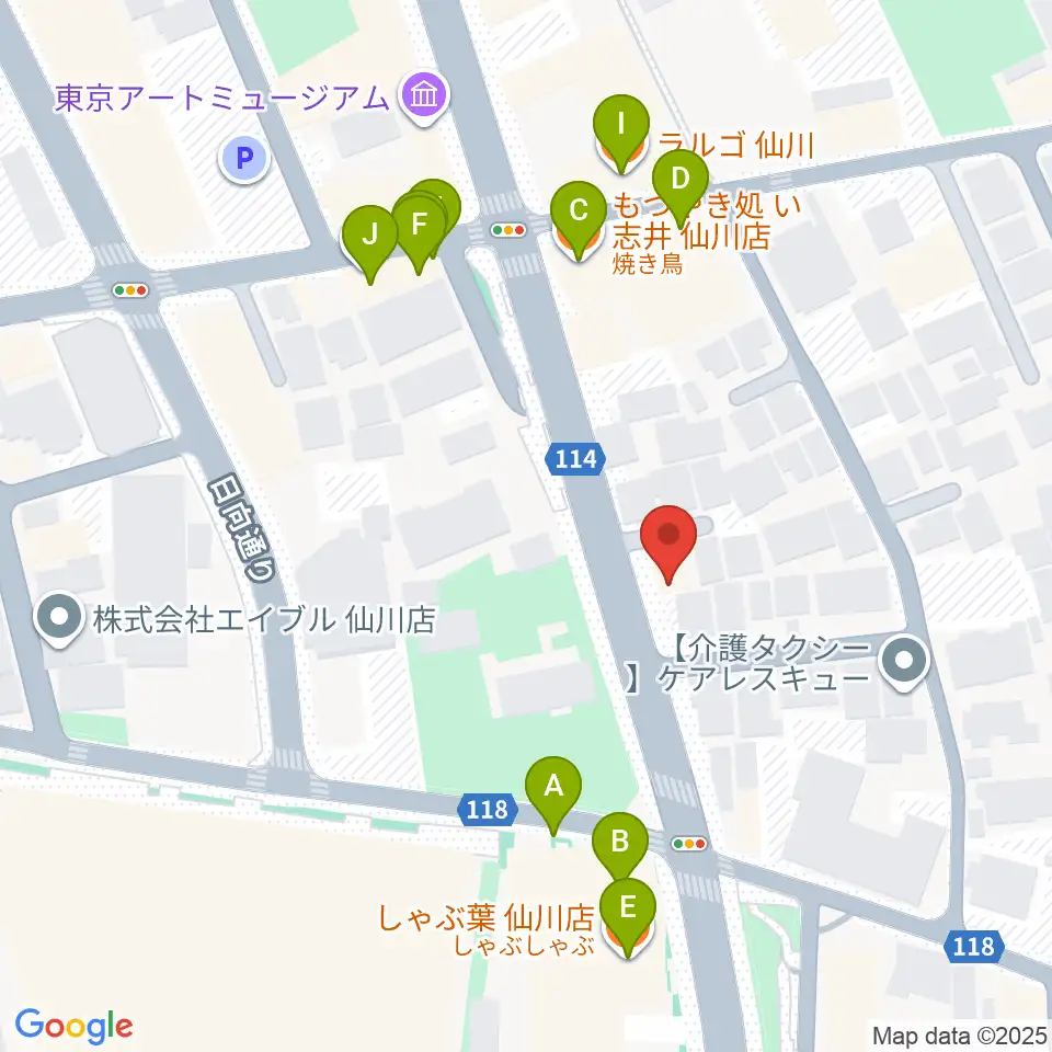 仙川プティレコード周辺のファミレス・ファーストフード一覧地図