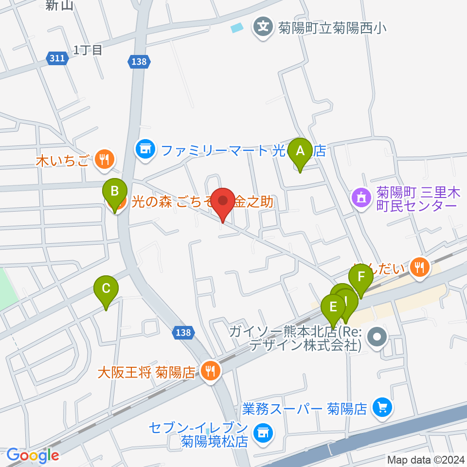 スタジオグリーム周辺のファミレス・ファーストフード一覧地図