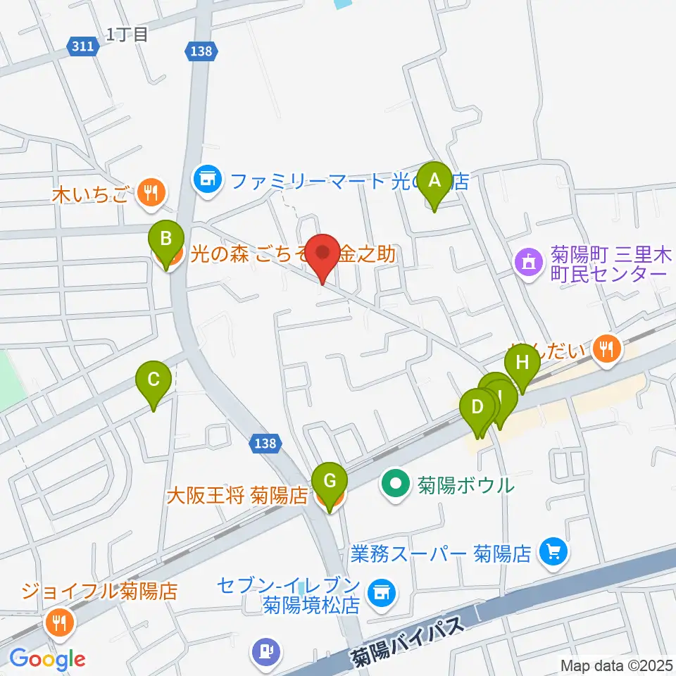 スタジオグリーム周辺のファミレス・ファーストフード一覧地図