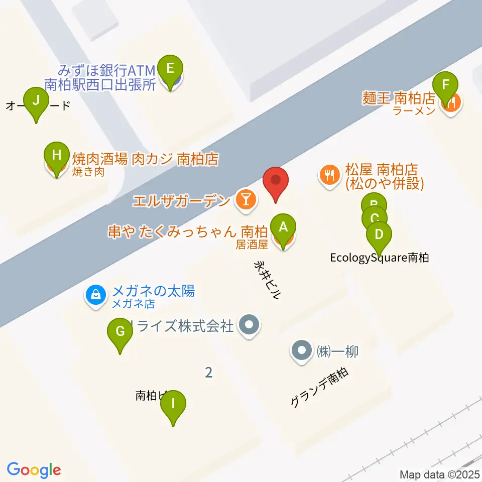 ワールドビーツ周辺のファミレス・ファーストフード一覧地図