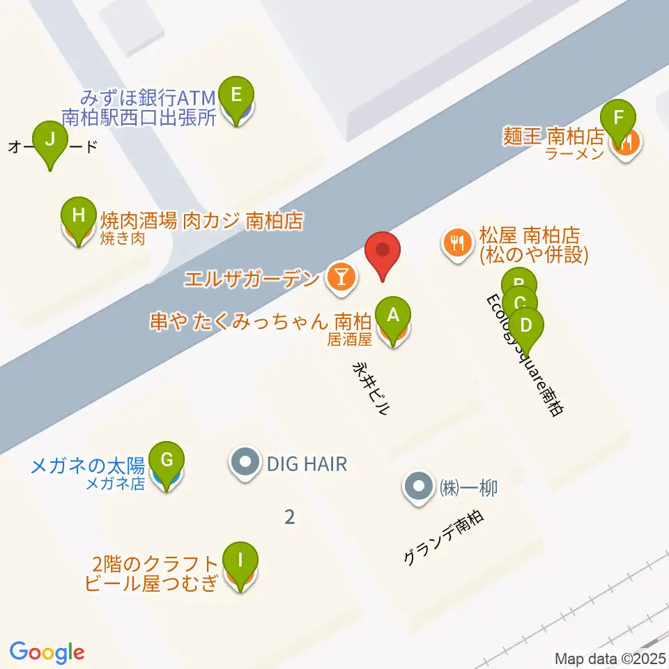 ワールドビーツ周辺のファミレス・ファーストフード一覧地図