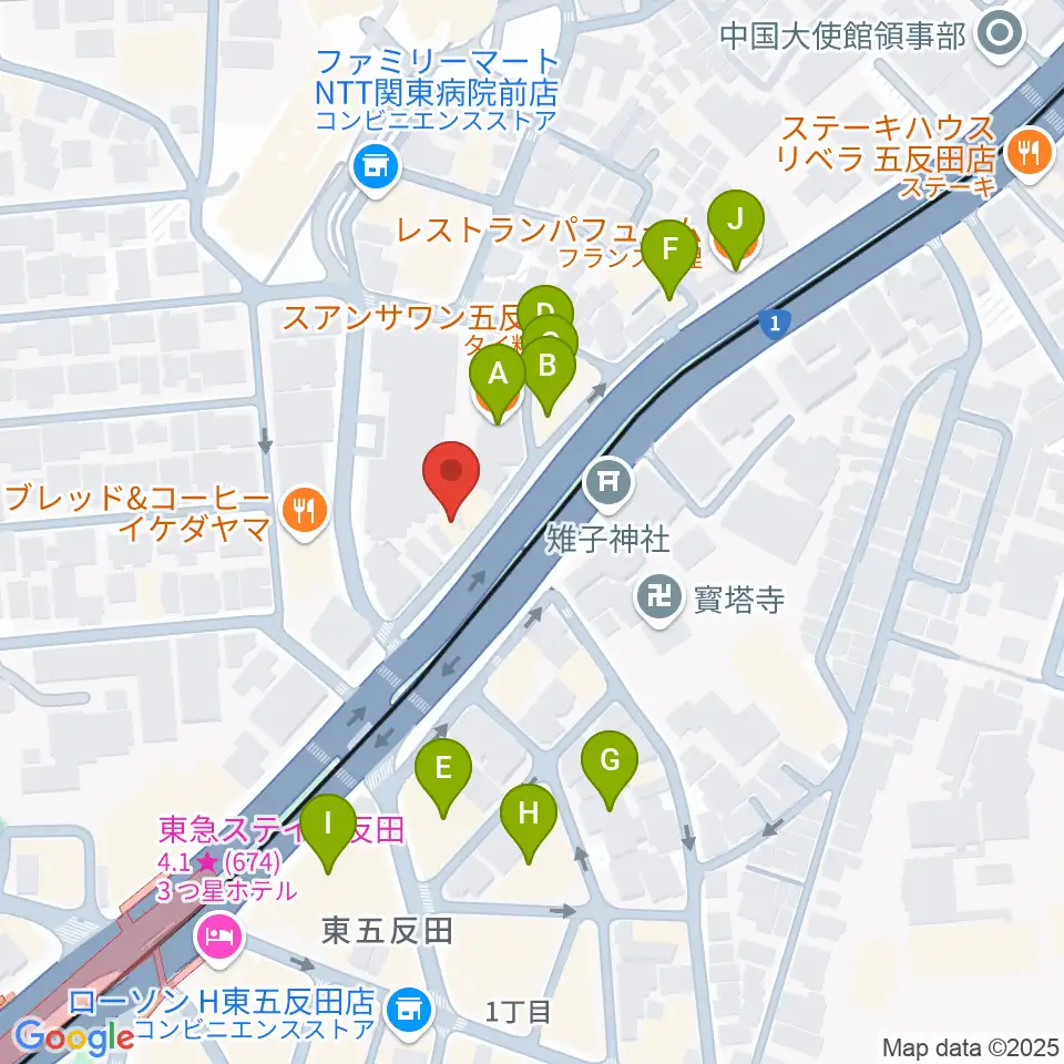 アルモニーア周辺のファミレス・ファーストフード一覧地図