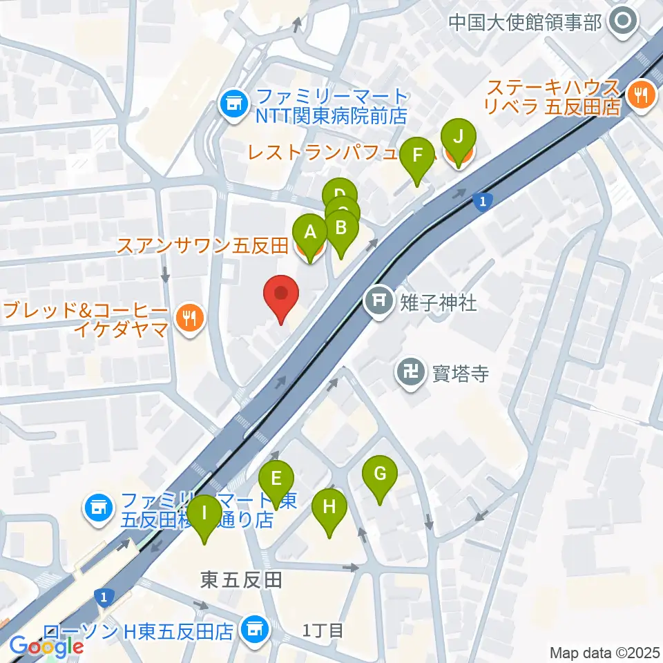 アルモニーア周辺のファミレス・ファーストフード一覧地図