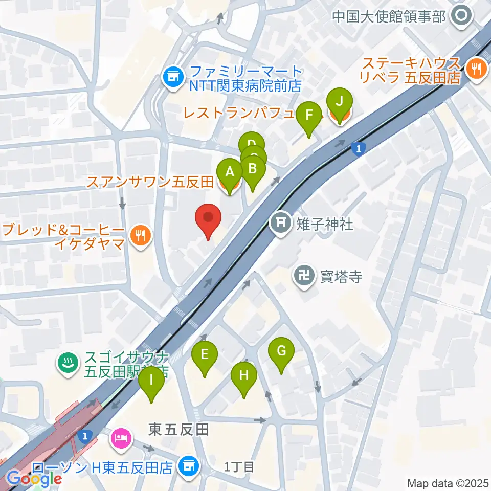 アルモニーア周辺のファミレス・ファーストフード一覧地図