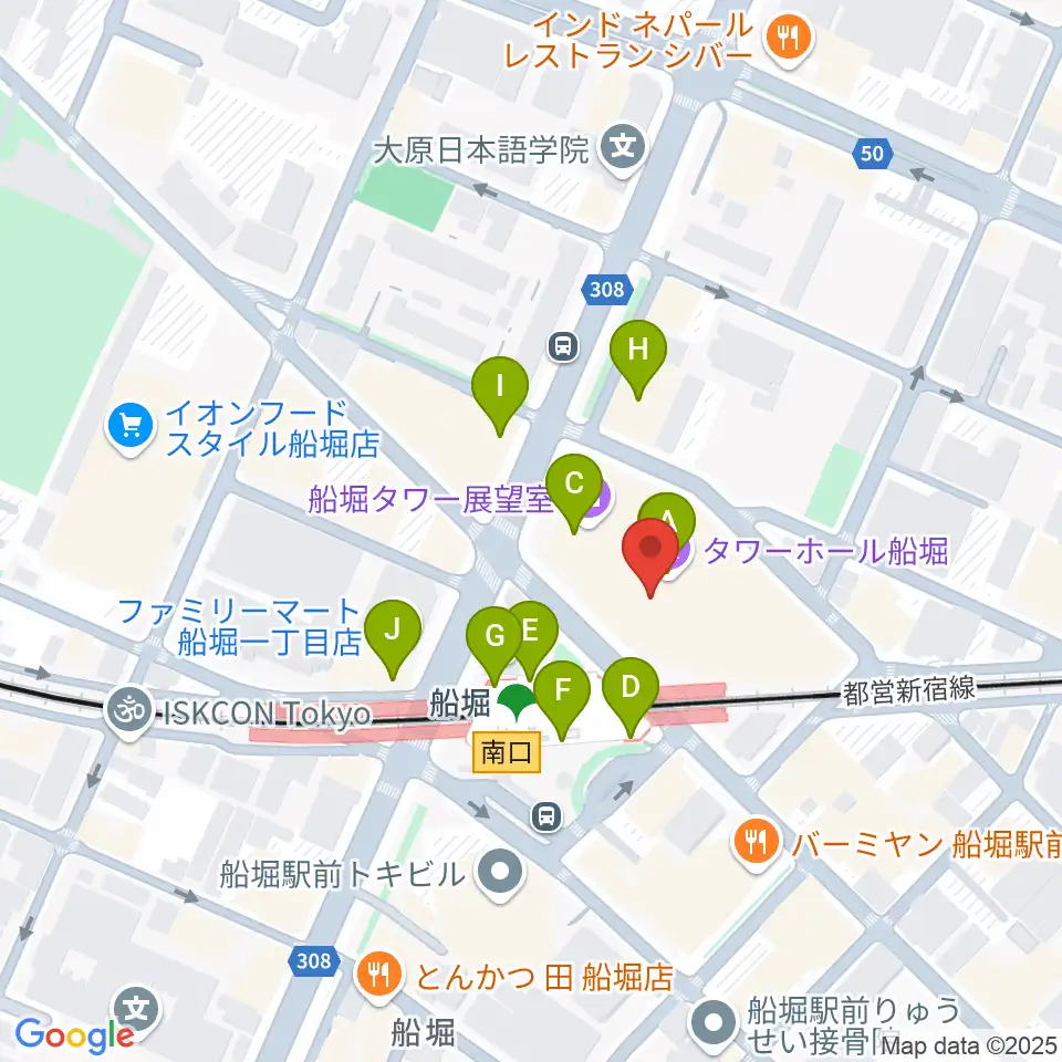 島村楽器 ミュージックサロン船堀周辺のファミレス・ファーストフード一覧地図