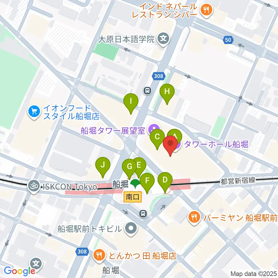 島村楽器 ミュージックサロン船堀周辺のファミレス・ファーストフード一覧地図