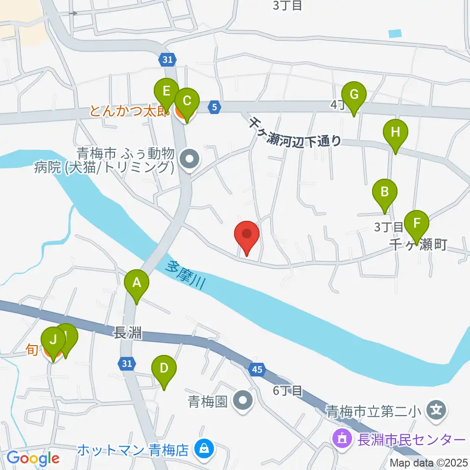 邦声堂周辺のファミレス・ファーストフード一覧地図