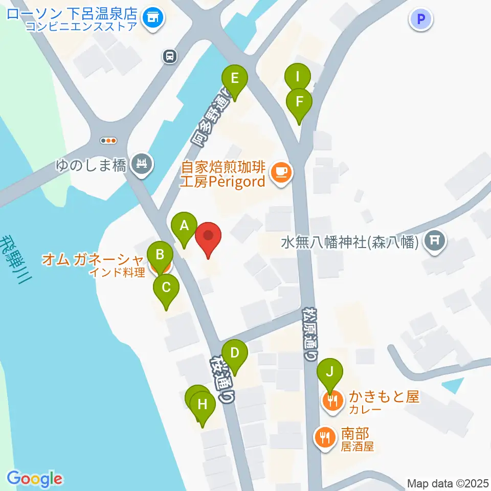 Coo's  クマザキ楽器周辺のファミレス・ファーストフード一覧地図