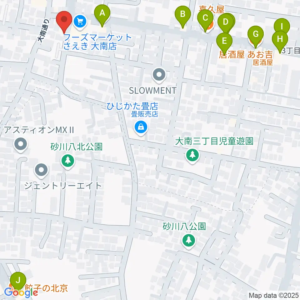ピアノハウスハントケルナー周辺のファミレス・ファーストフード一覧地図