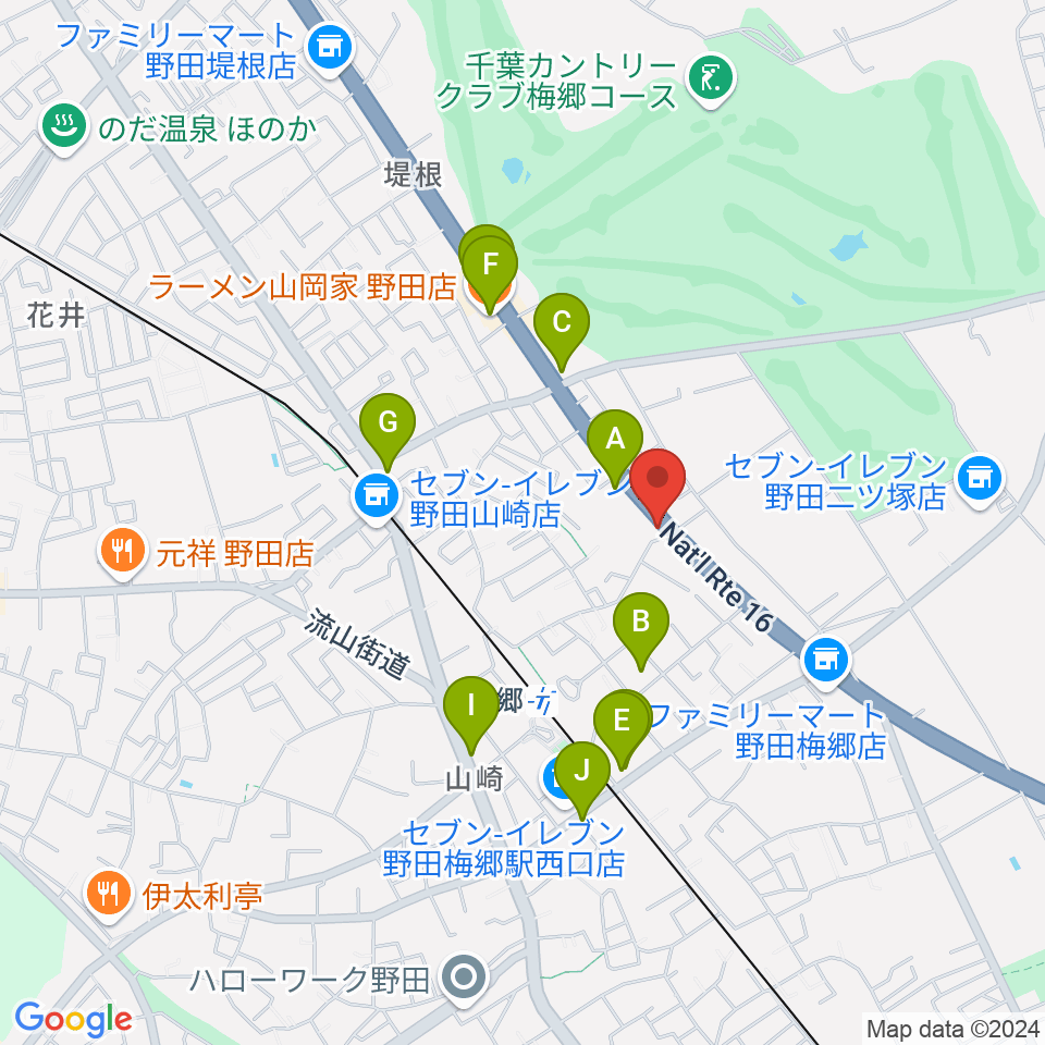 株式会社ピアノプラザ周辺のファミレス・ファーストフード一覧地図