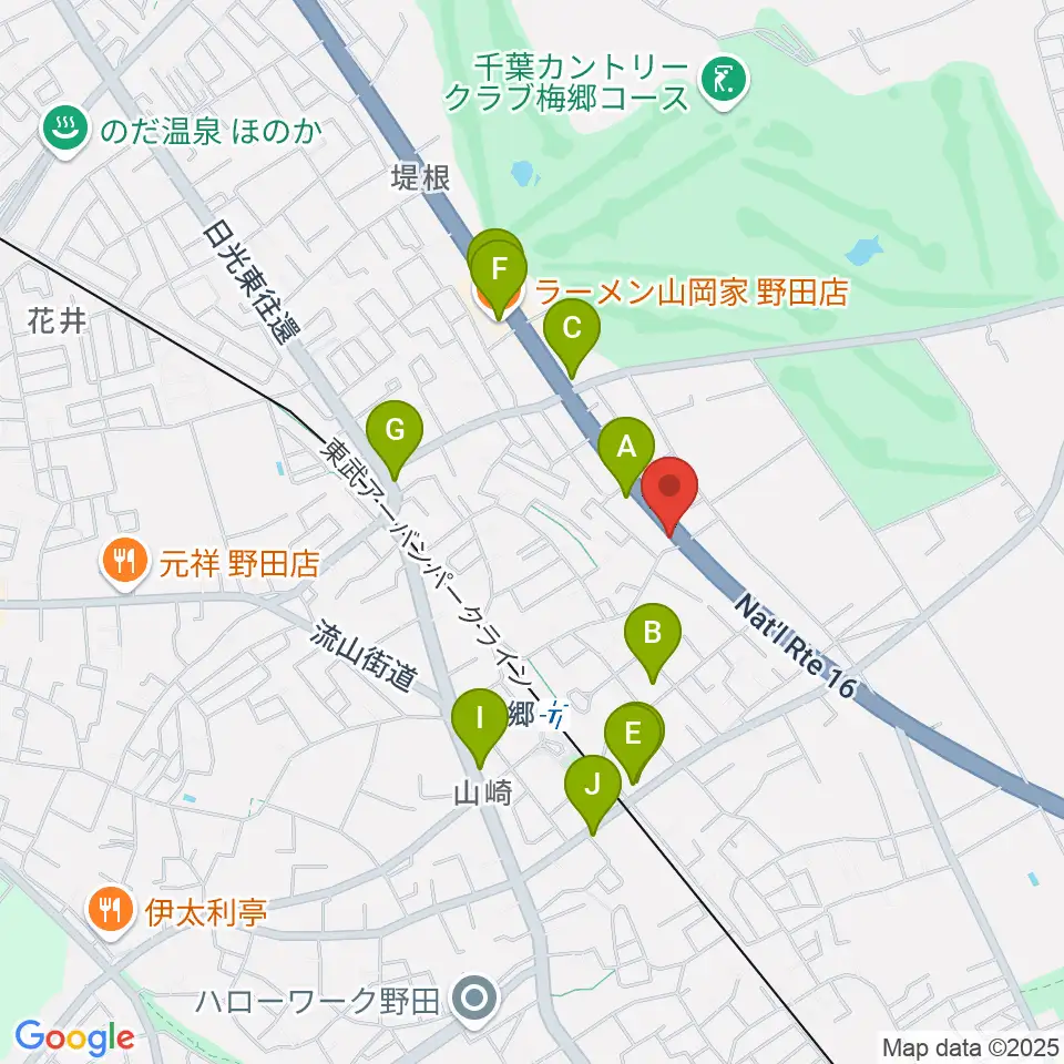 株式会社ピアノプラザ周辺のファミレス・ファーストフード一覧地図