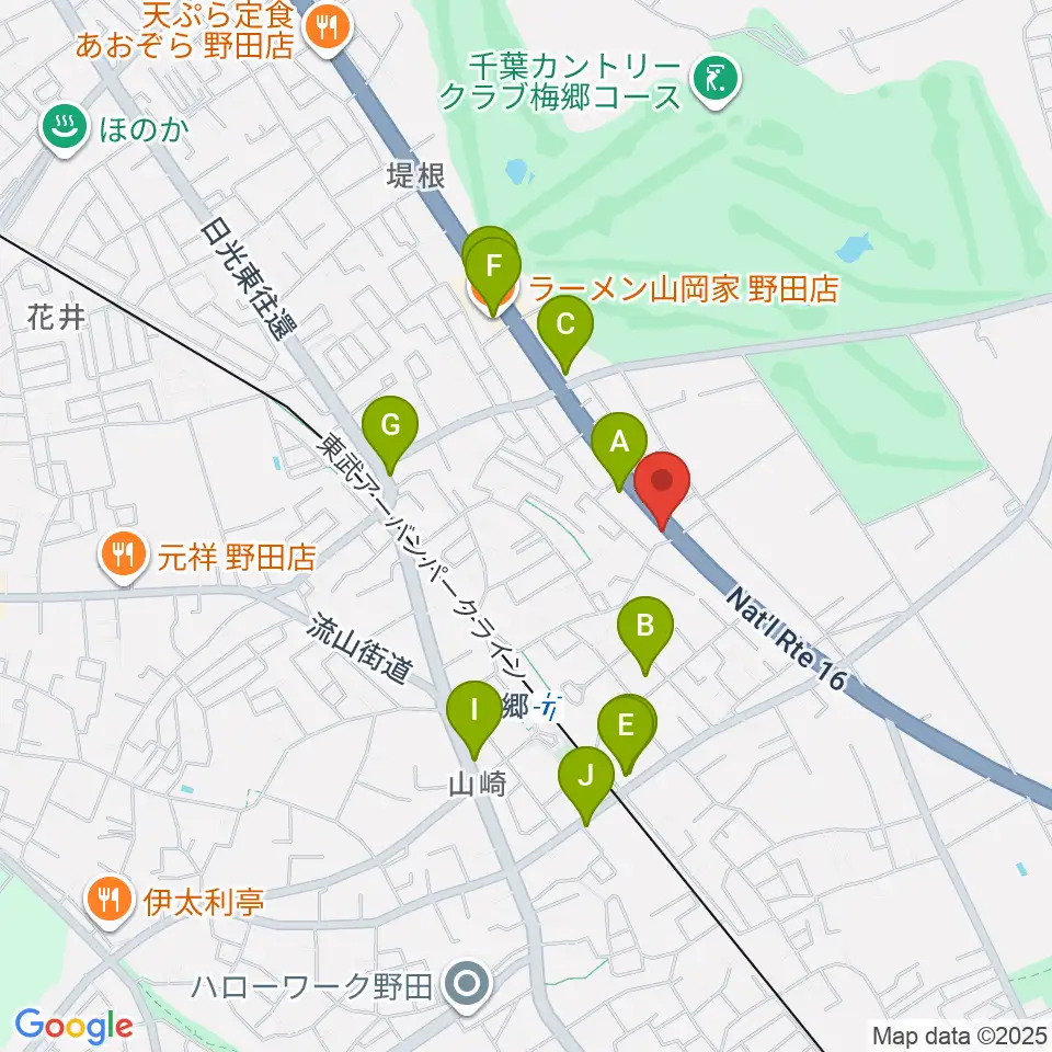株式会社ピアノプラザ周辺のファミレス・ファーストフード一覧地図