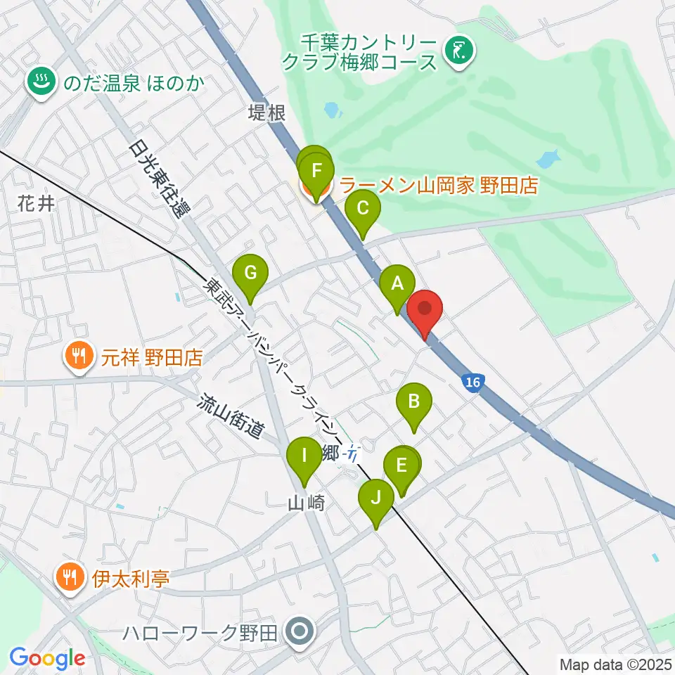 株式会社ピアノプラザ周辺のファミレス・ファーストフード一覧地図