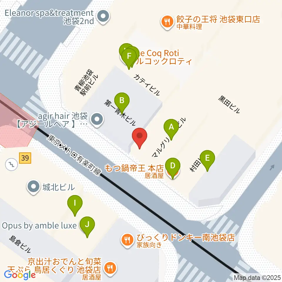 フルート工房三響周辺のファミレス・ファーストフード一覧地図