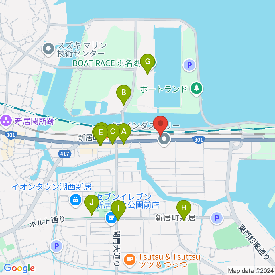 FMCフルートマスターズ周辺のファミレス・ファーストフード一覧地図