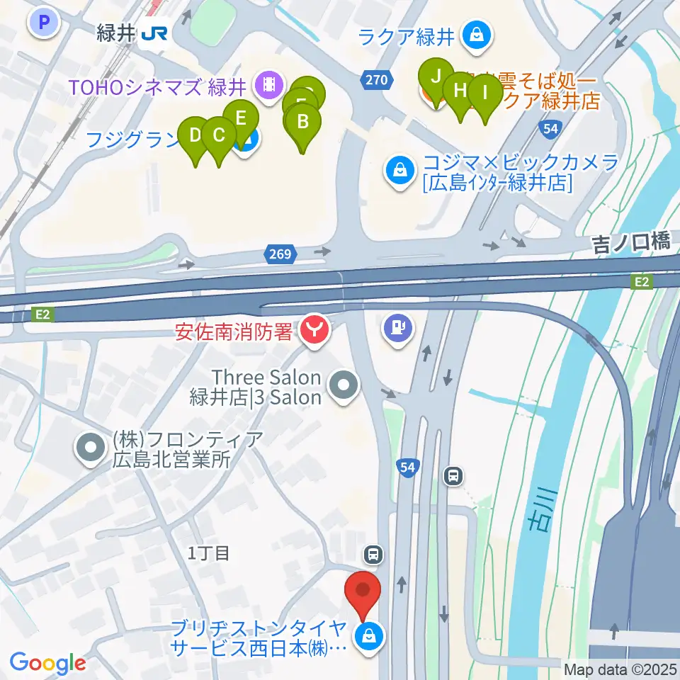 ホックミュージックグループ周辺のファミレス・ファーストフード一覧地図