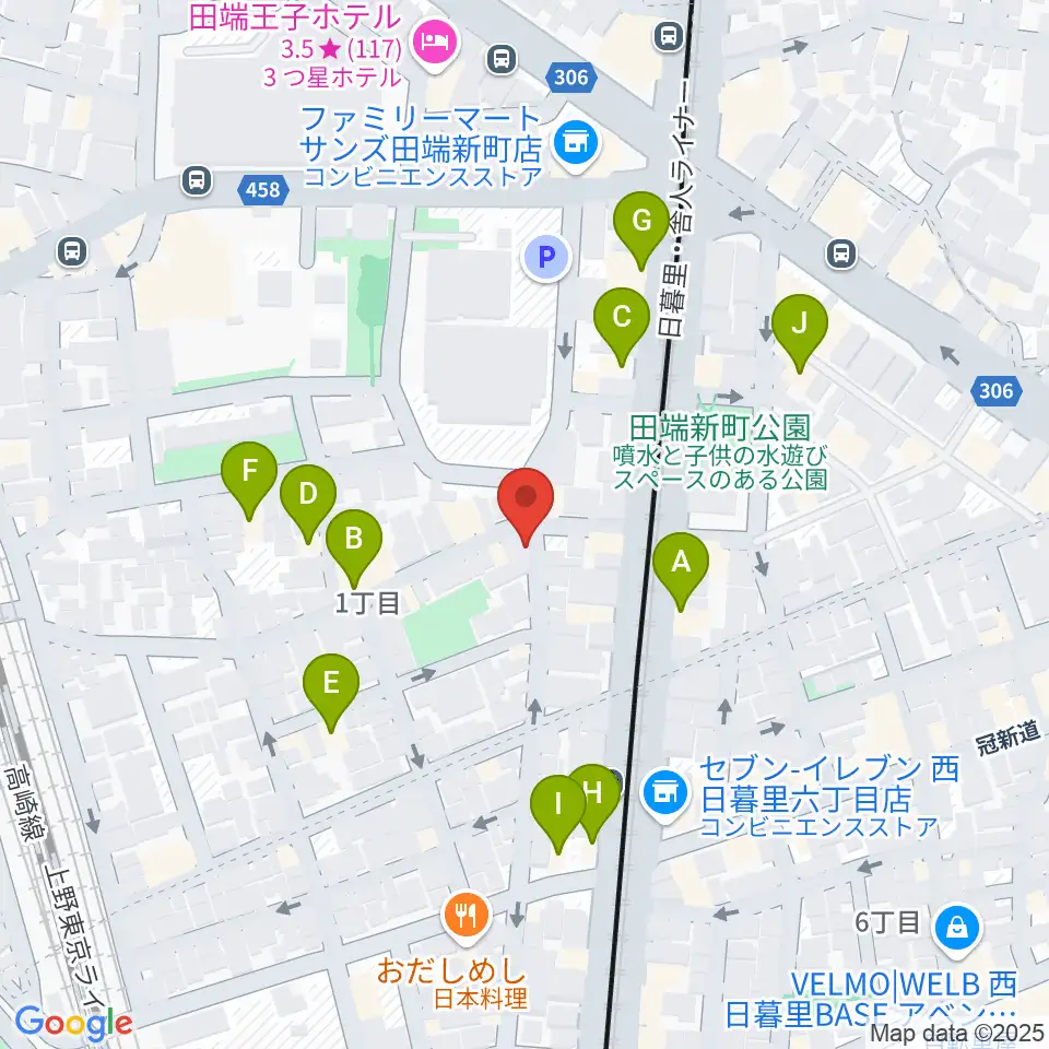 ナイトオカリナ周辺のファミレス・ファーストフード一覧地図