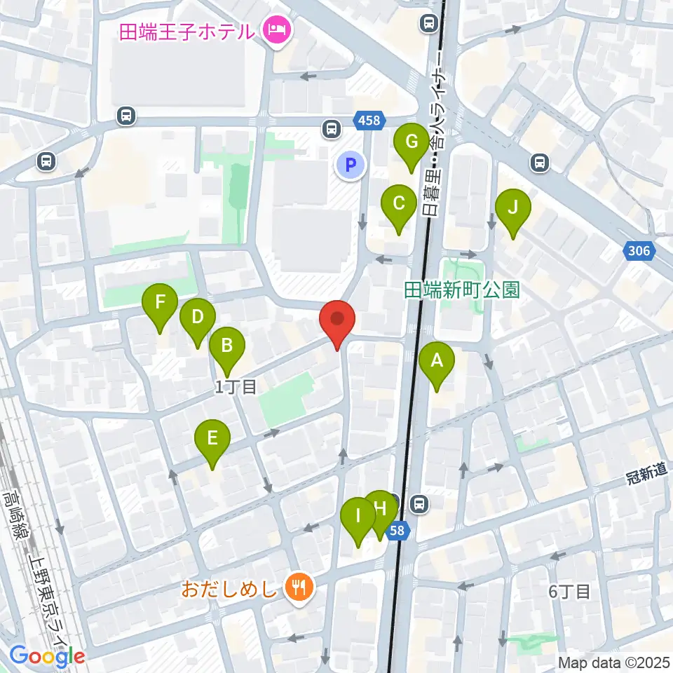 ナイトオカリナ周辺のファミレス・ファーストフード一覧地図