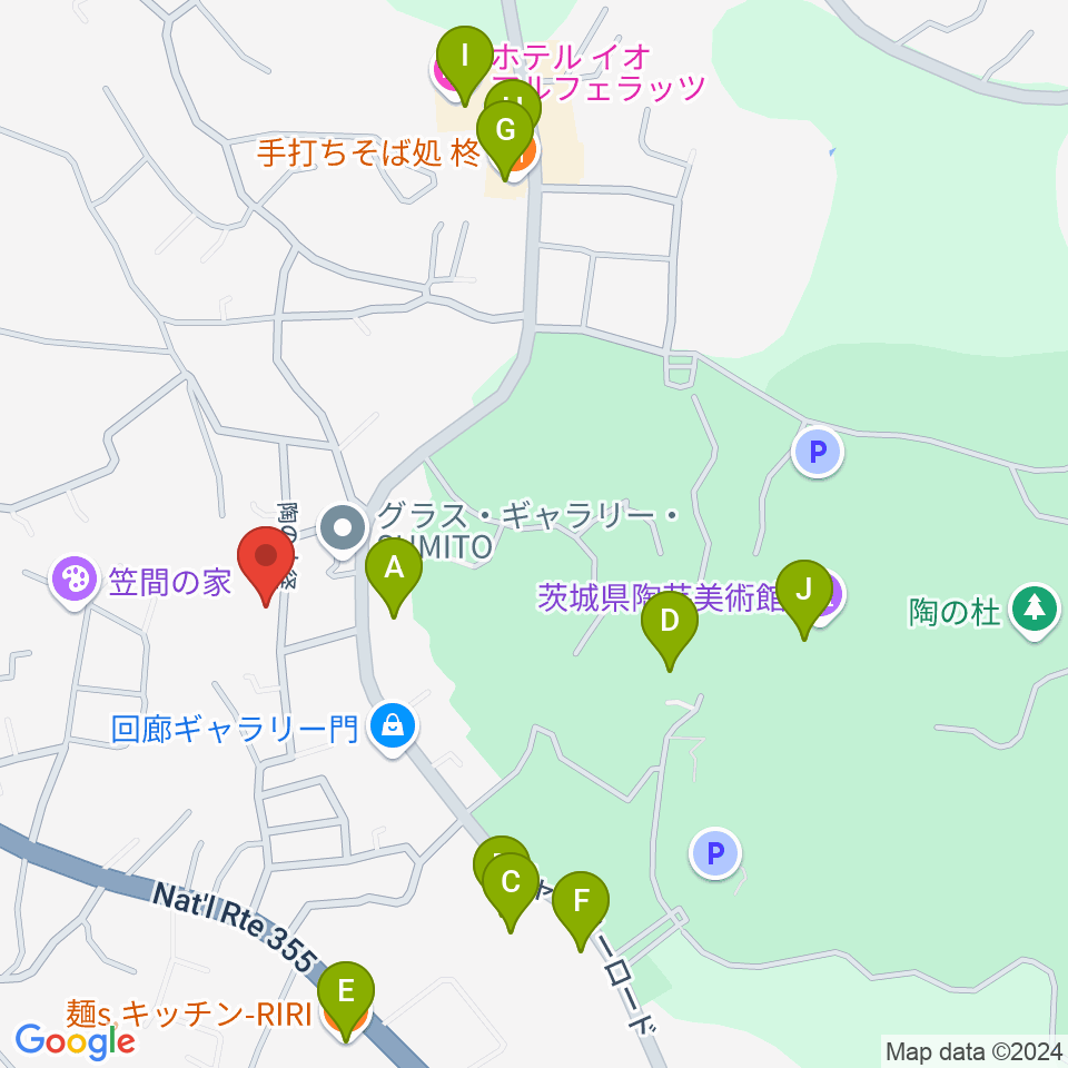 カンターレ・オカリナ周辺のファミレス・ファーストフード一覧地図