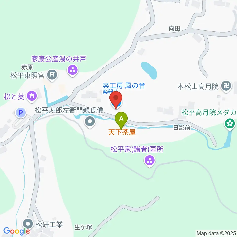 楽工房 風の音周辺のファミレス・ファーストフード一覧地図