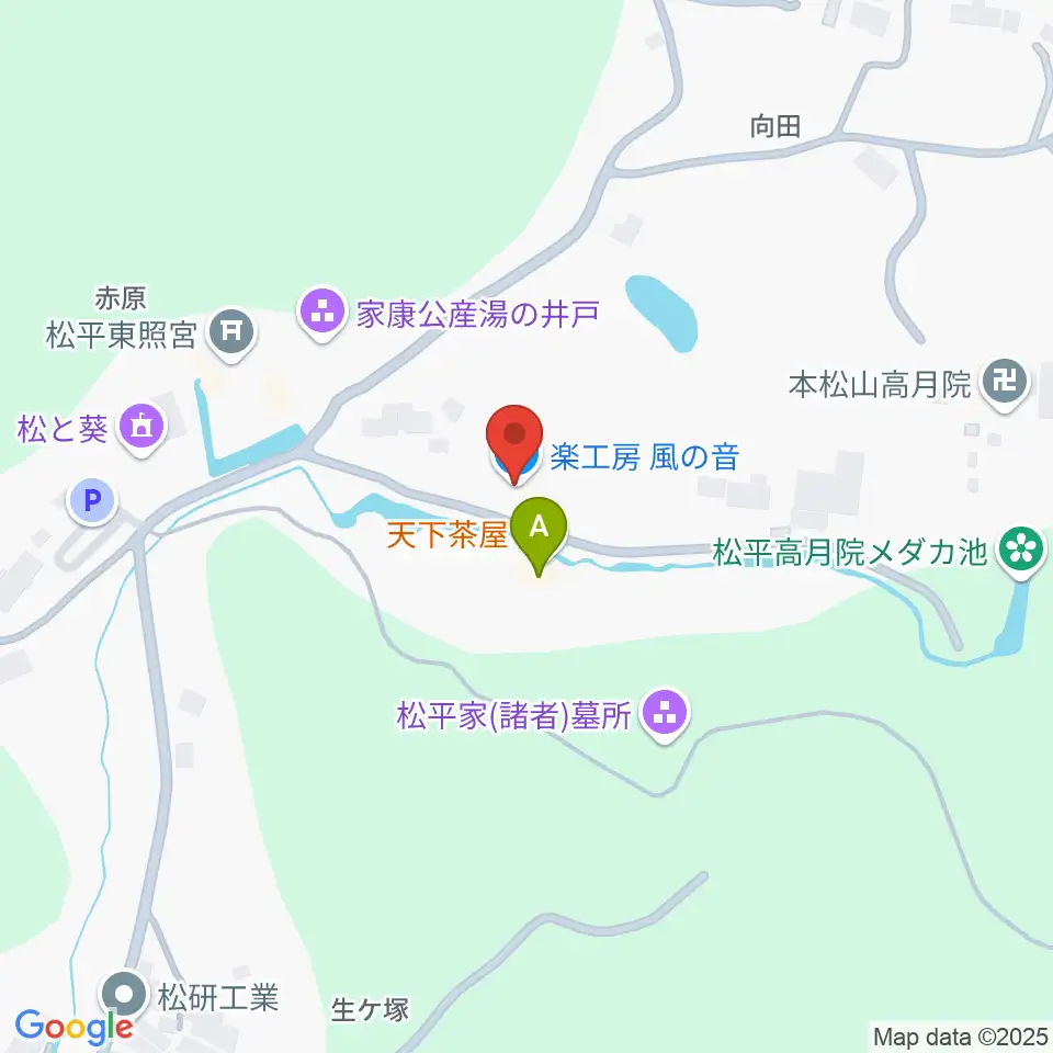 楽工房 風の音周辺のファミレス・ファーストフード一覧地図